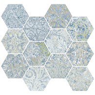 Aparici Bohemian Blue Mosaico Hexagonal 28x30