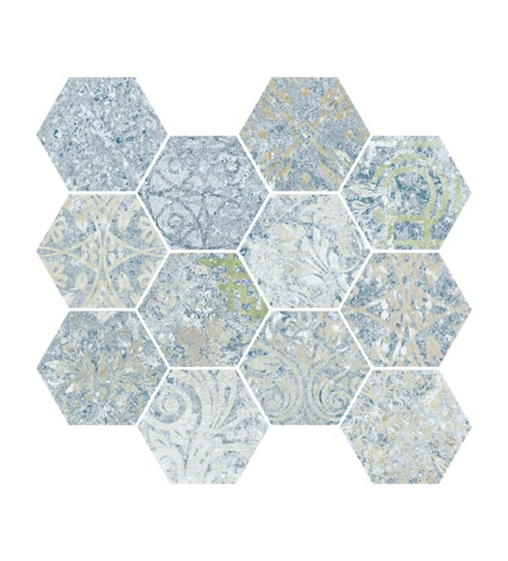 Aparici Bohemian Blue Mosaico Hexagonal 28x30
