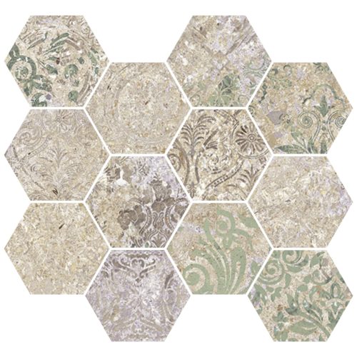 Aparici Bohemian Blend Mosaico Hexagonal 28x30