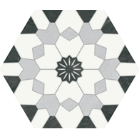Keros Hexa Venezia Nero 23x27 heksag.