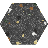 Keros Hexa Tritato Negro 23x27 lastryko