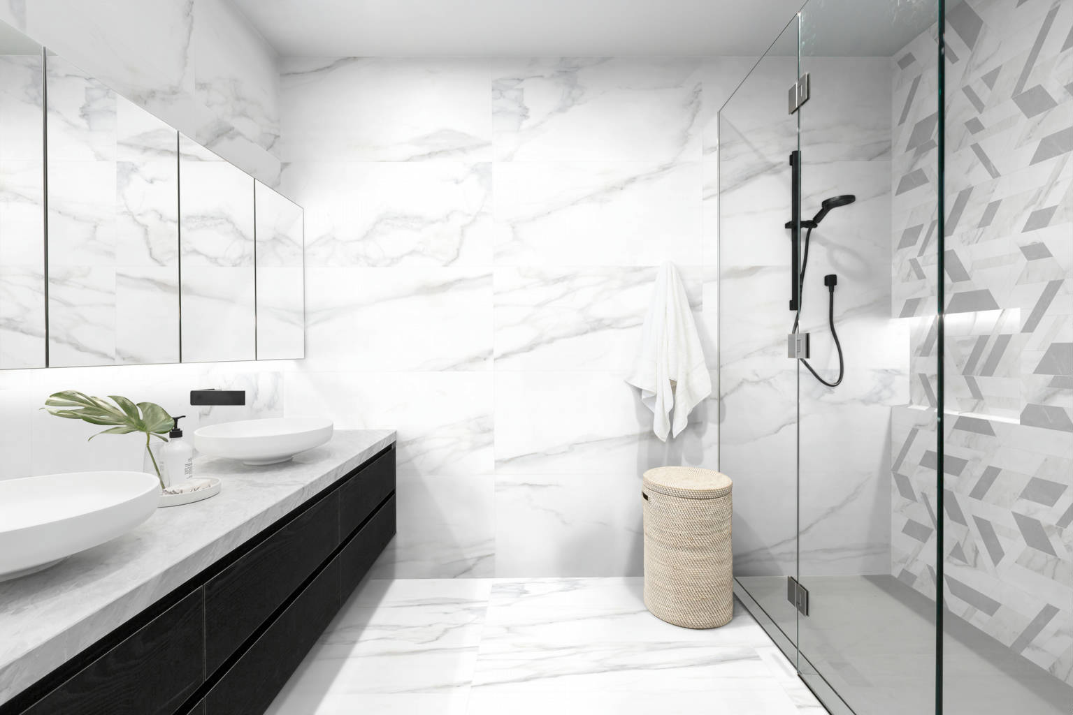 Keros Decorado Nuba Geo Blanco 50x100 marmur