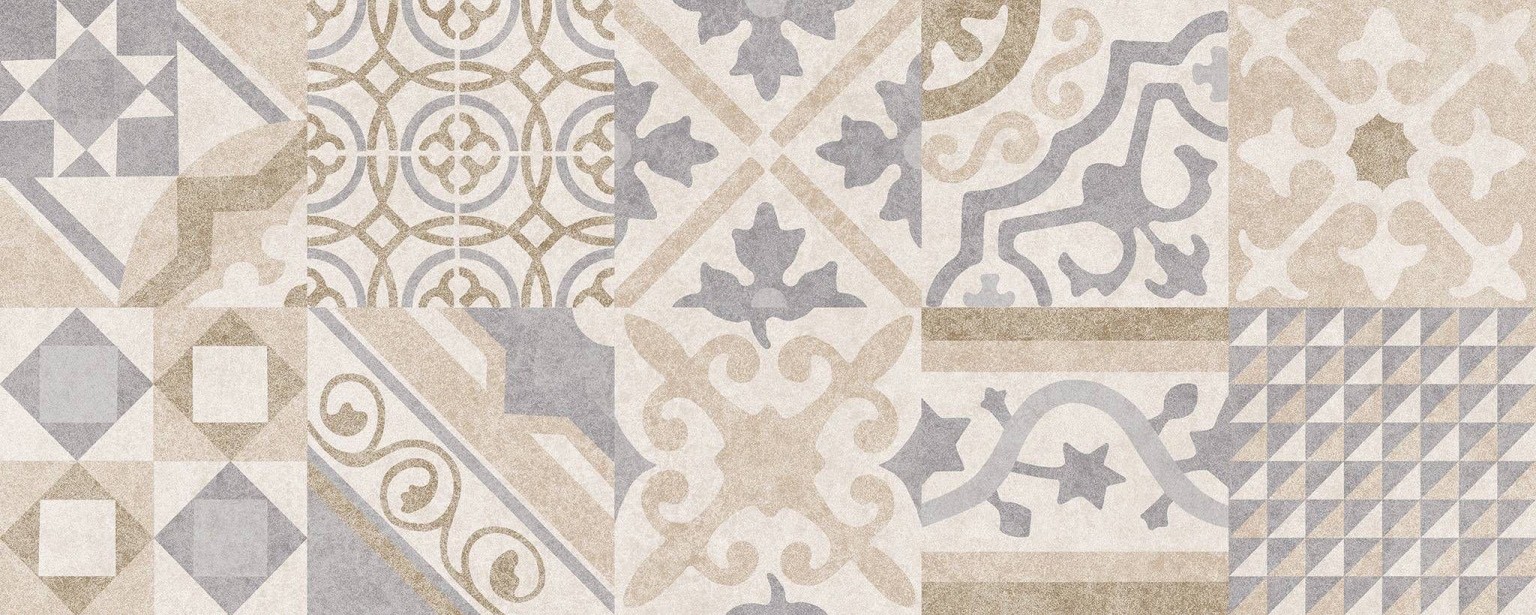 Keros Decorado Hidra Beige 20x50 patchwork
