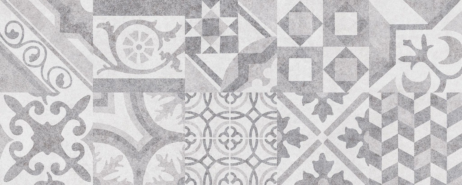 Keros Decorado Hidra Gris 20x50 patchwork