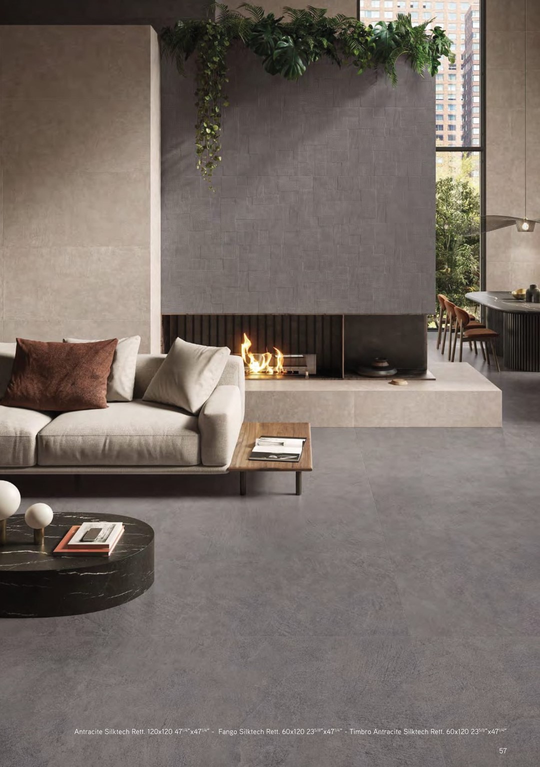 7Emil Sixty Antracite 80x80 Silktech beton