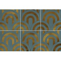 7Vives Takada Turquesa Oro 23x33,5