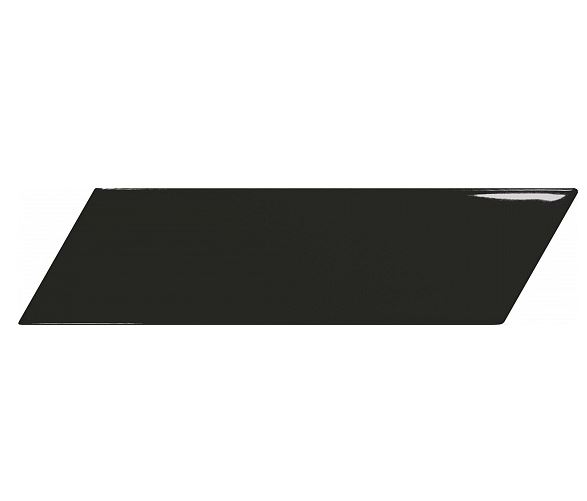 7Equipe Chevron Wall Black 18,6x5,2 Brillo Left