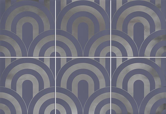 Vives Takada Indigo Plata 23x33,5