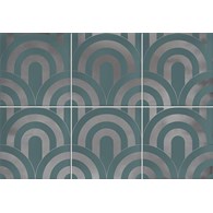 7Vives Takada Turquesa Plata 23x33,5
