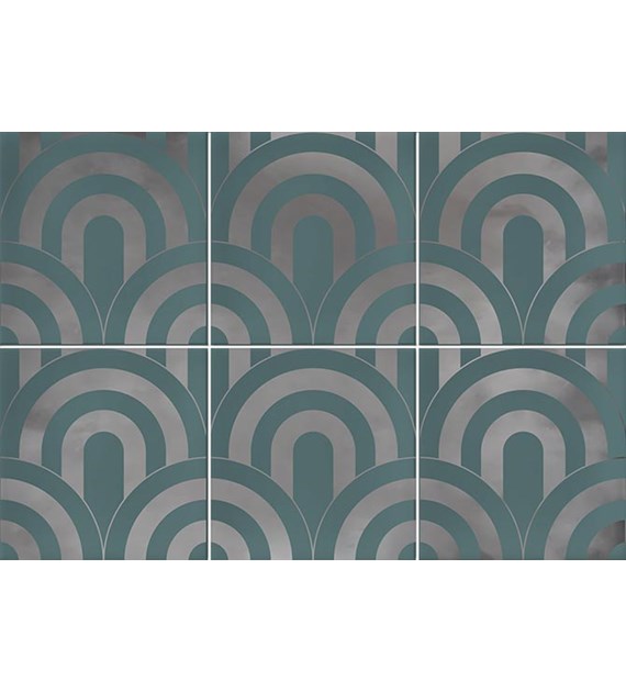 7Vives Takada Turquesa Plata 23x33,5