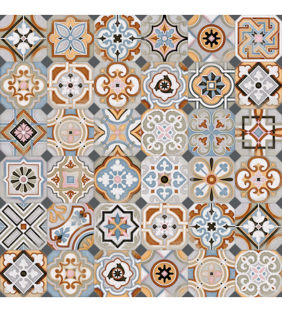 *Vives Octogono Musichalls Multicolor 20x20
