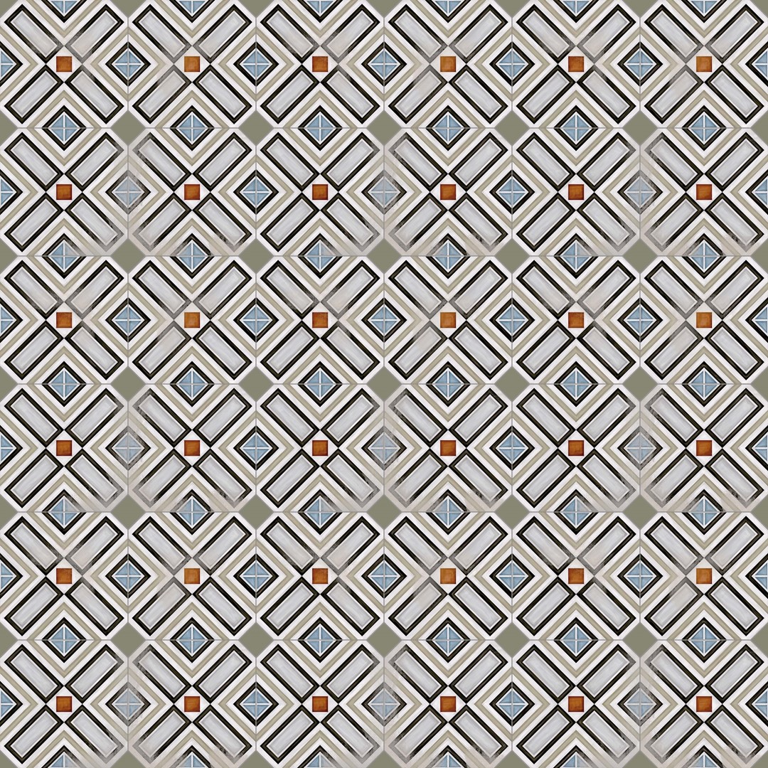 Vives Octogono Ritter Multicolor 20x20
